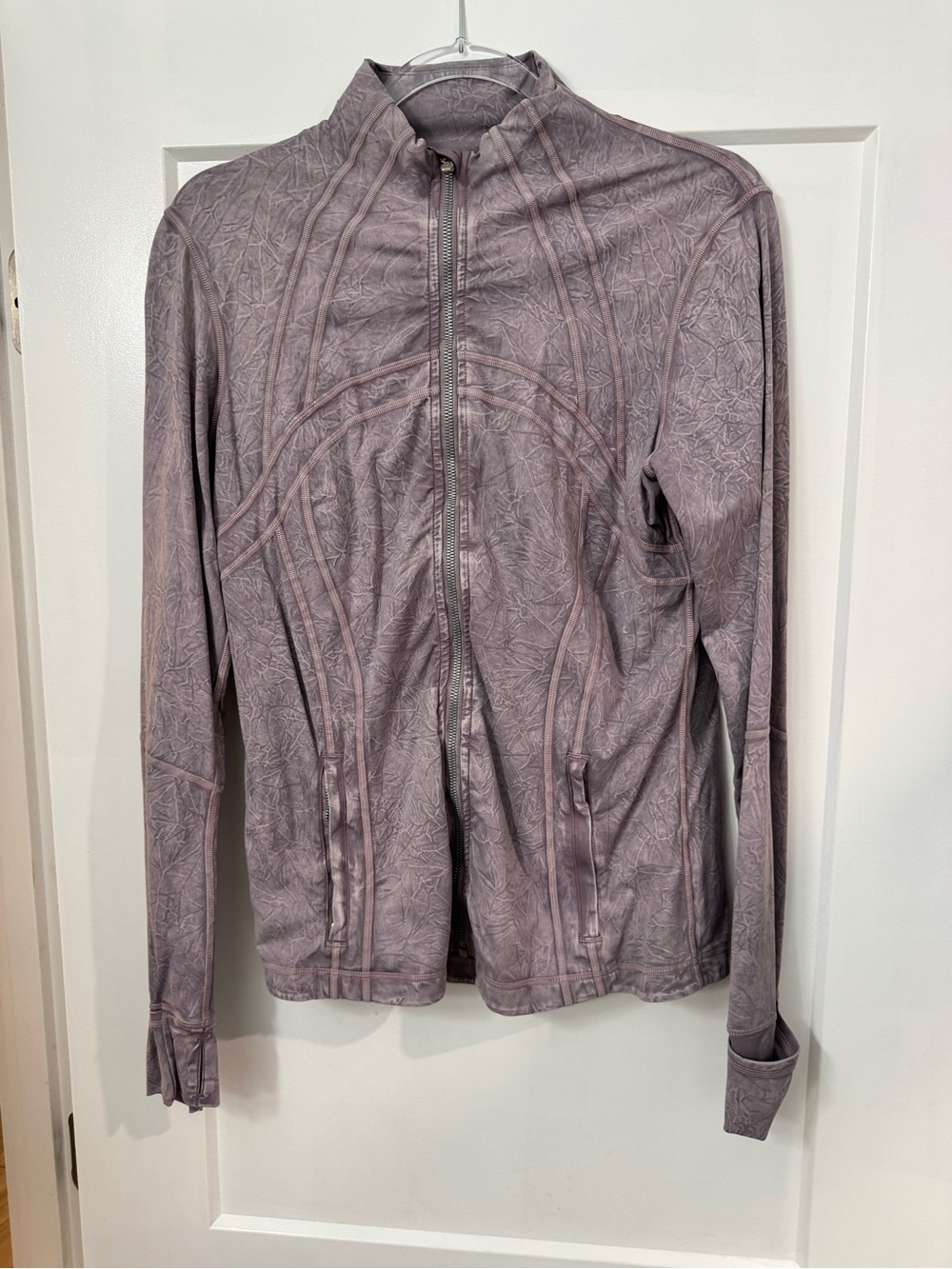 Lululemon Define jacket Lilac Tie Dye size 12 hip length